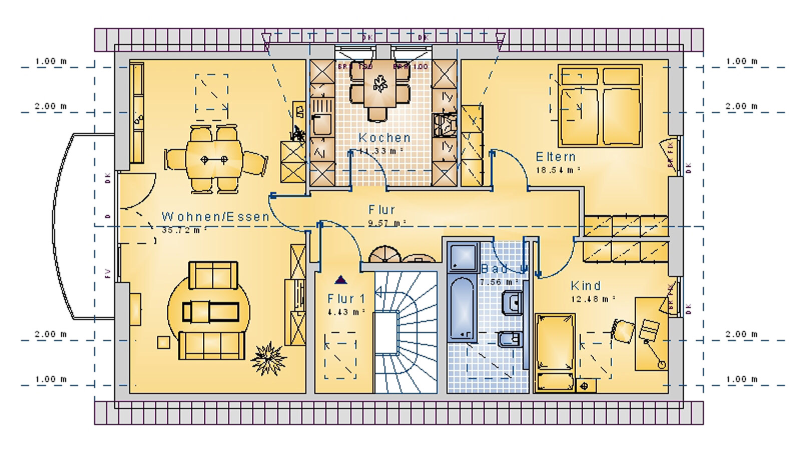 Satteldachhaus 187 m² DG