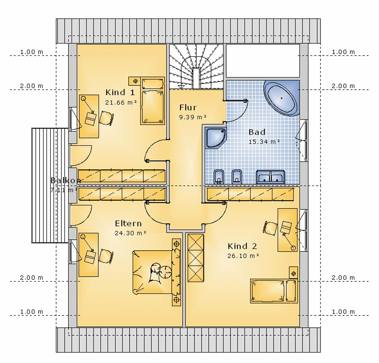 Satteldachhaus 191 m² DG