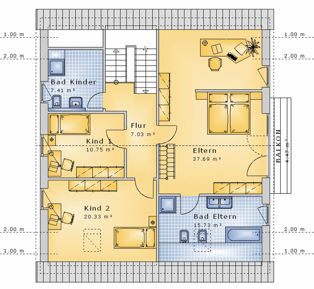 Satteldachhaus 220 m² DG