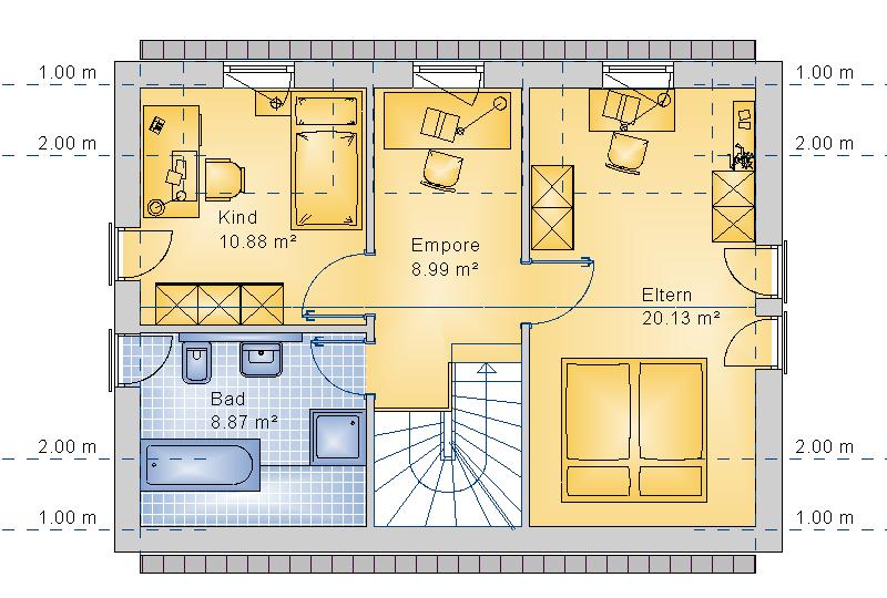 Satteldach 96 m² DG