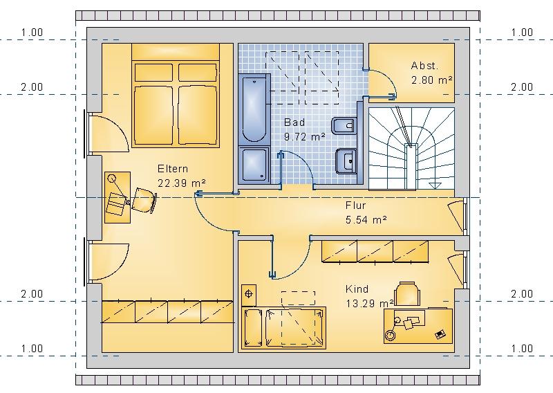 Satteldach 98 m² DG