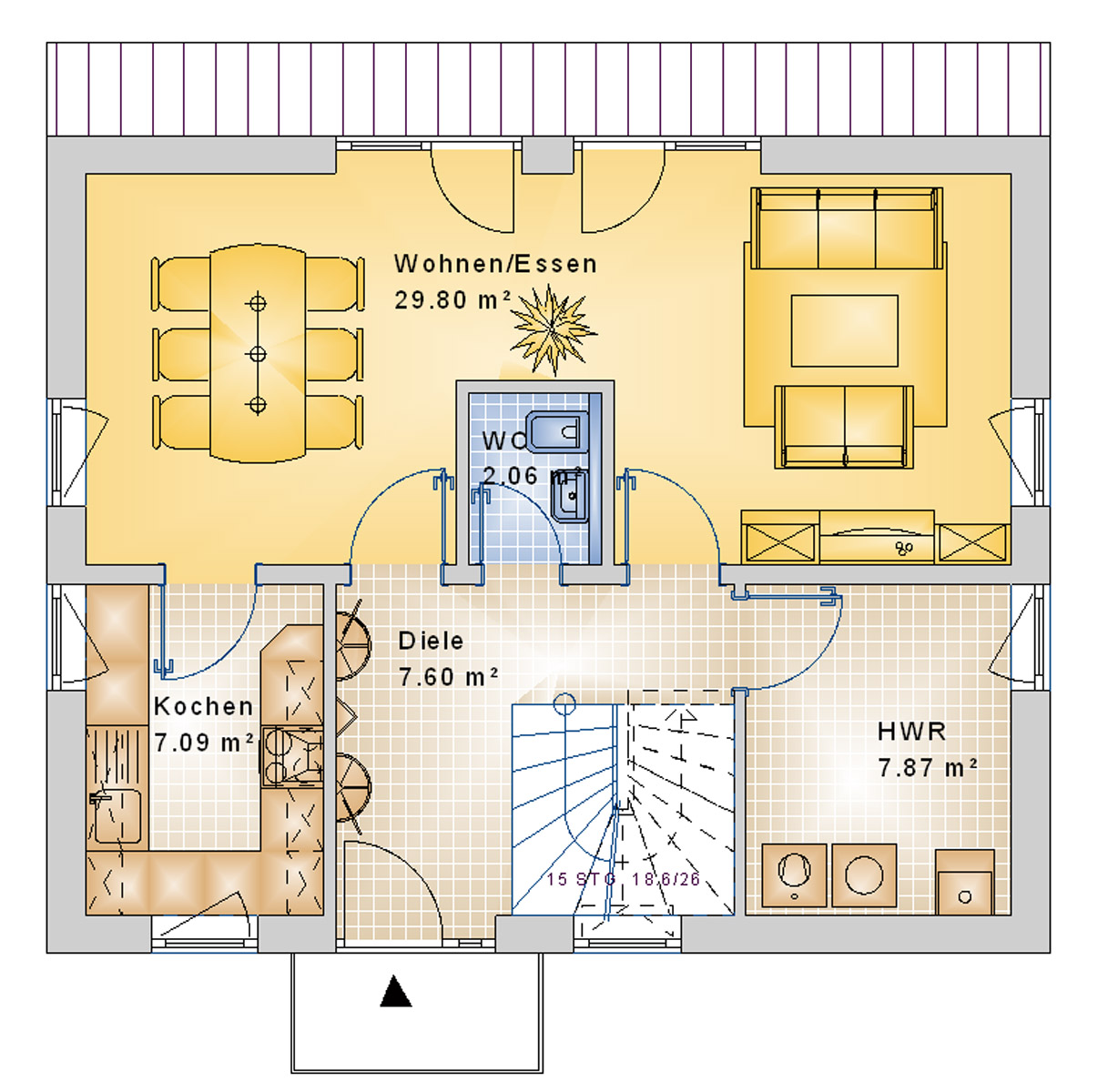 Stadthaus 102 m²  EG
