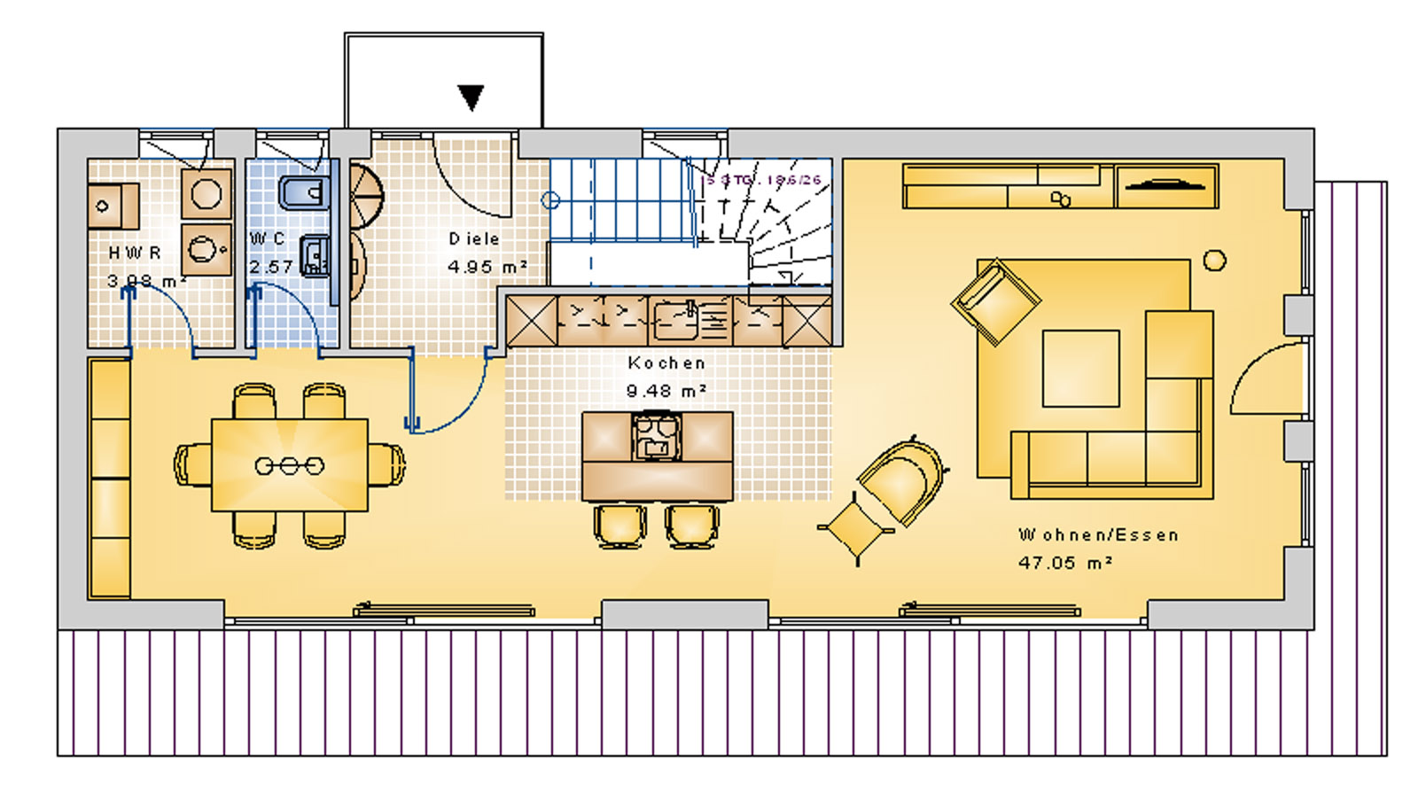 Stadtvilla 109 m² EG