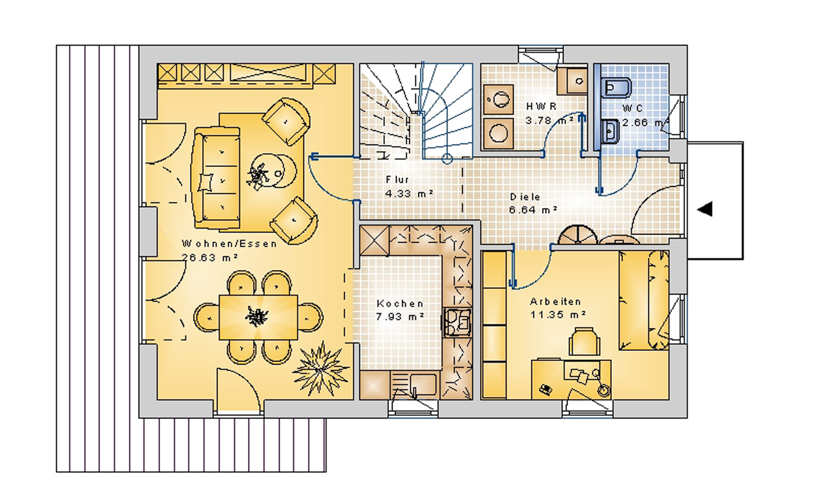 Stadtvilla 125 m² EG
