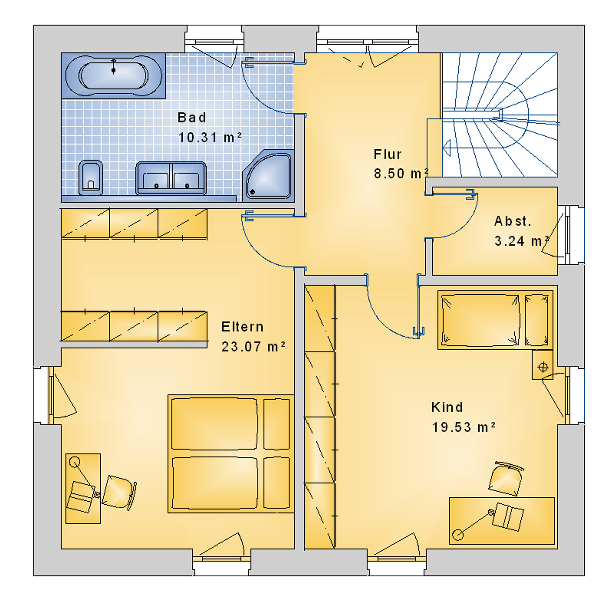 Stadtvilla 130 m² DG