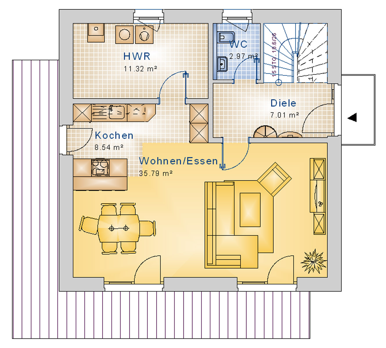 Stadtvilla 131 m² EG