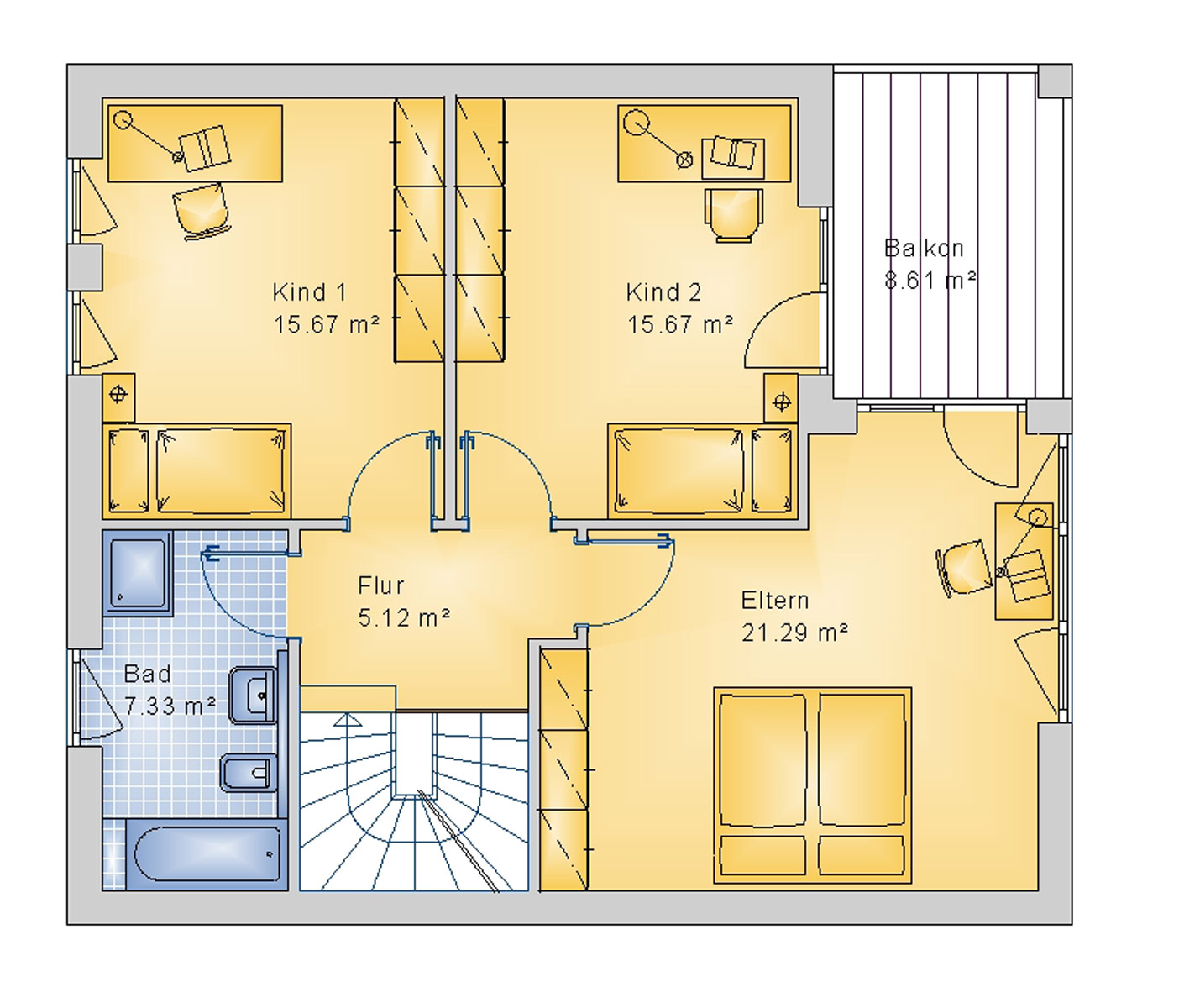 Stadtvilla 136 m² DG