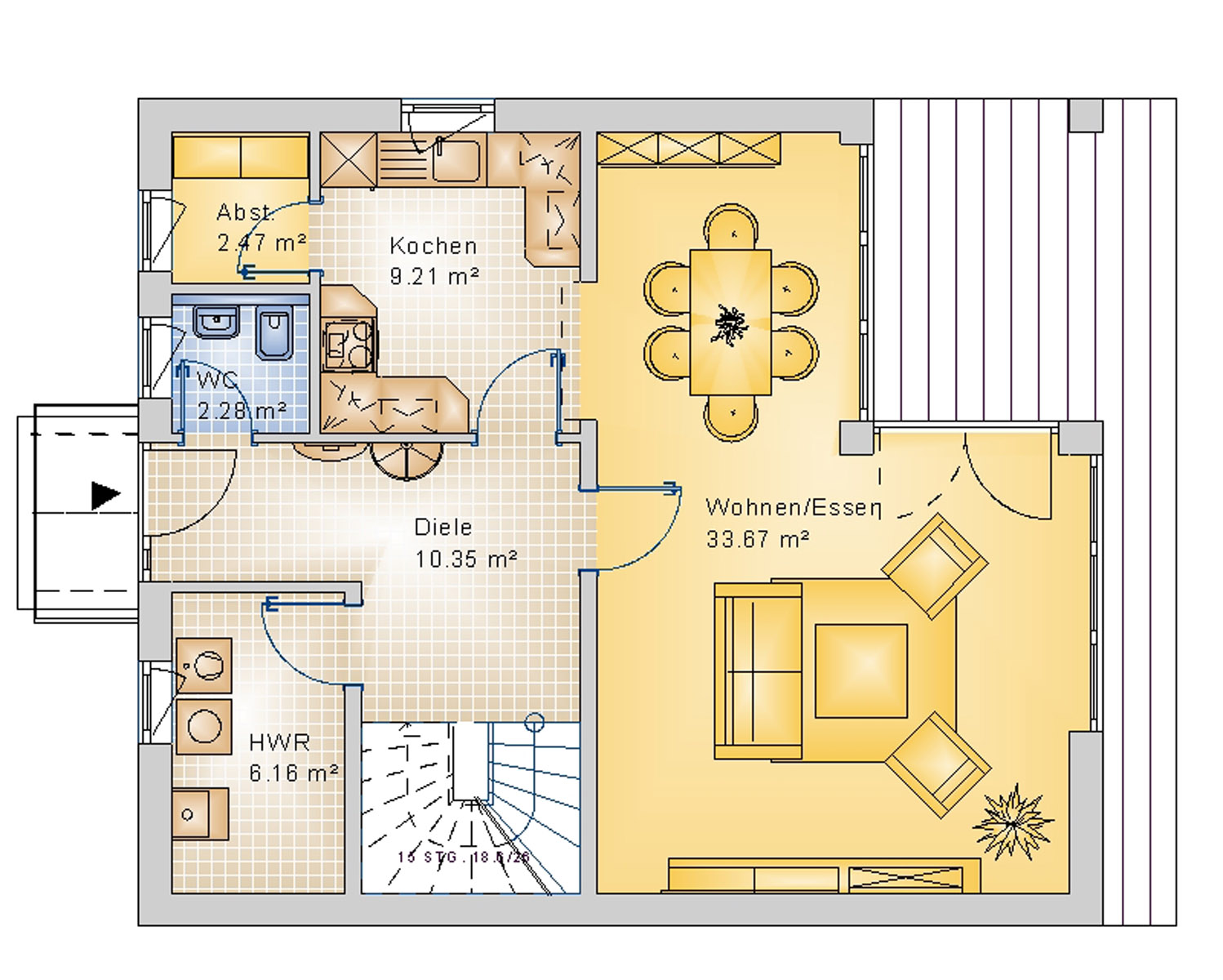 Stadtvilla 136 m² EG