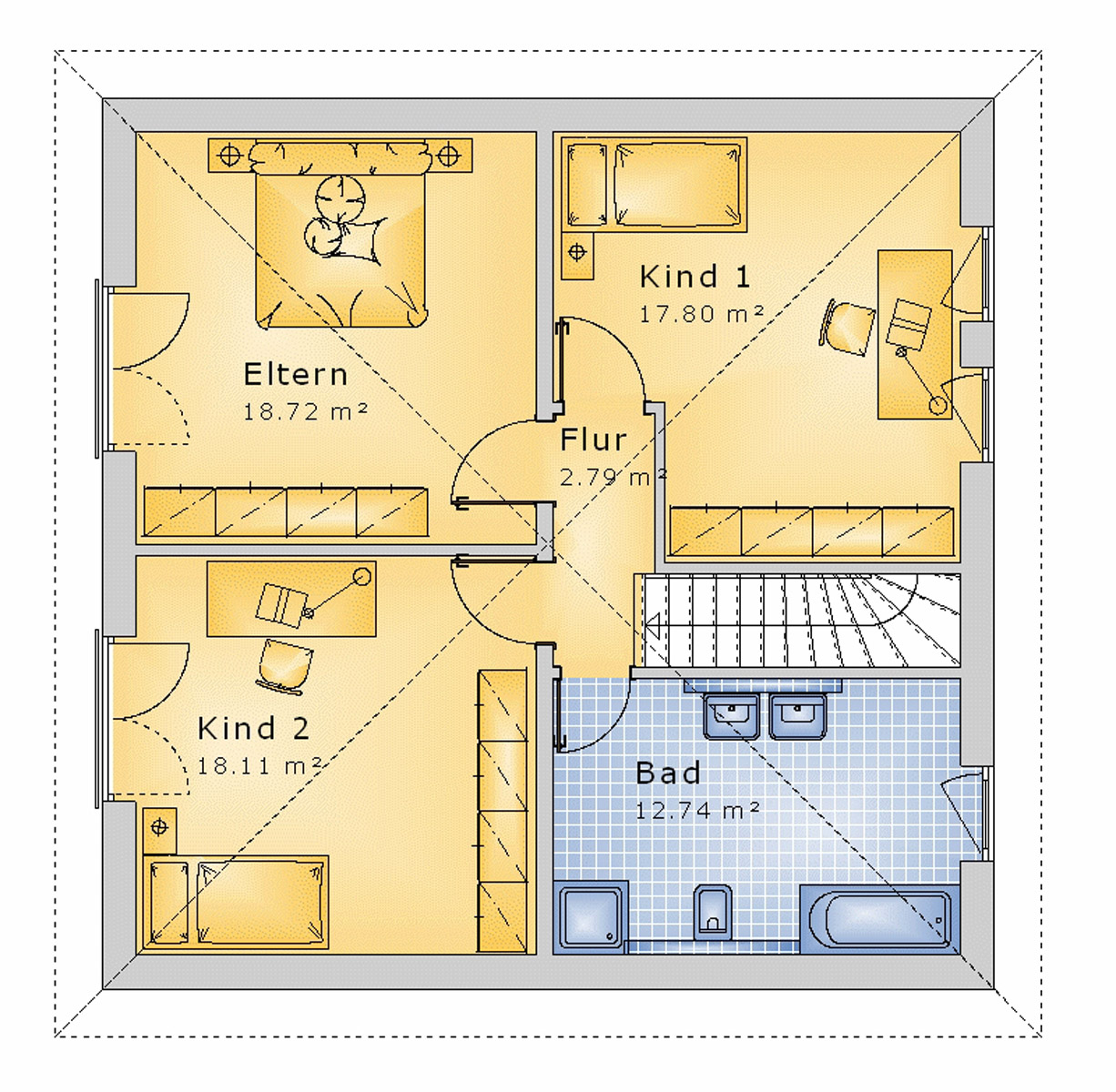 Stadtvilla 142 m² DG