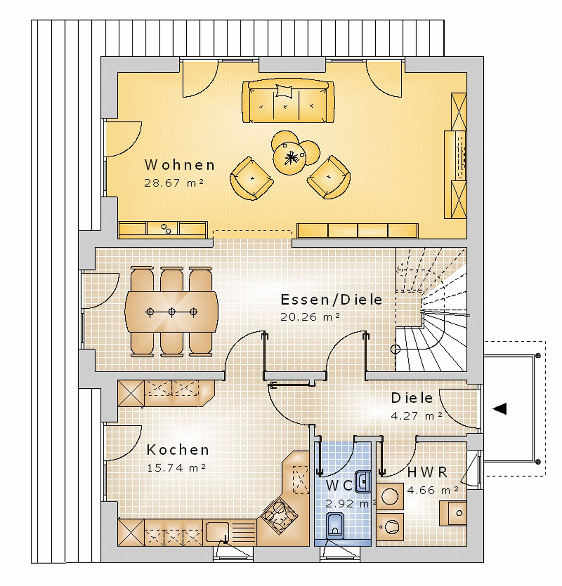 Stadtvilla 148 m² EG