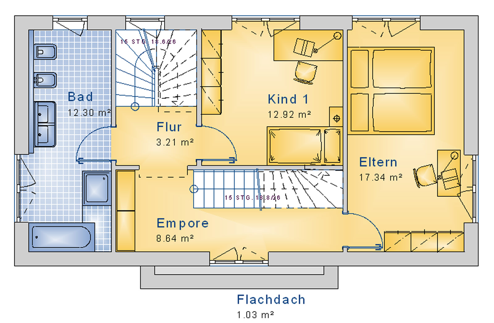 Stadtvilla 154 m² OG