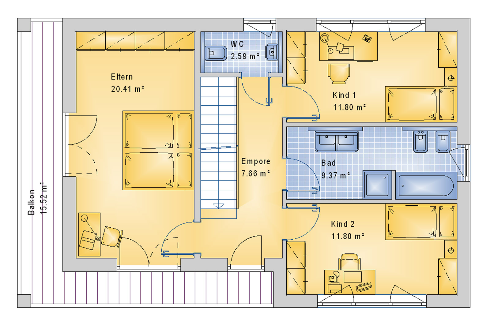Stadtvilla 155 m² OG