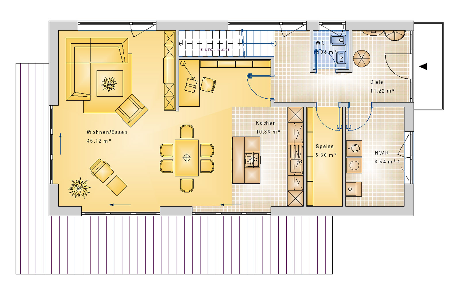 Stadtvilla 161 m² EG