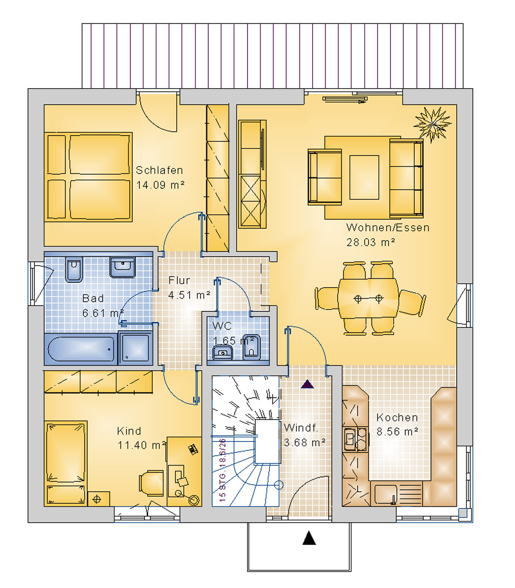 Stadtvilla 164 m² EG