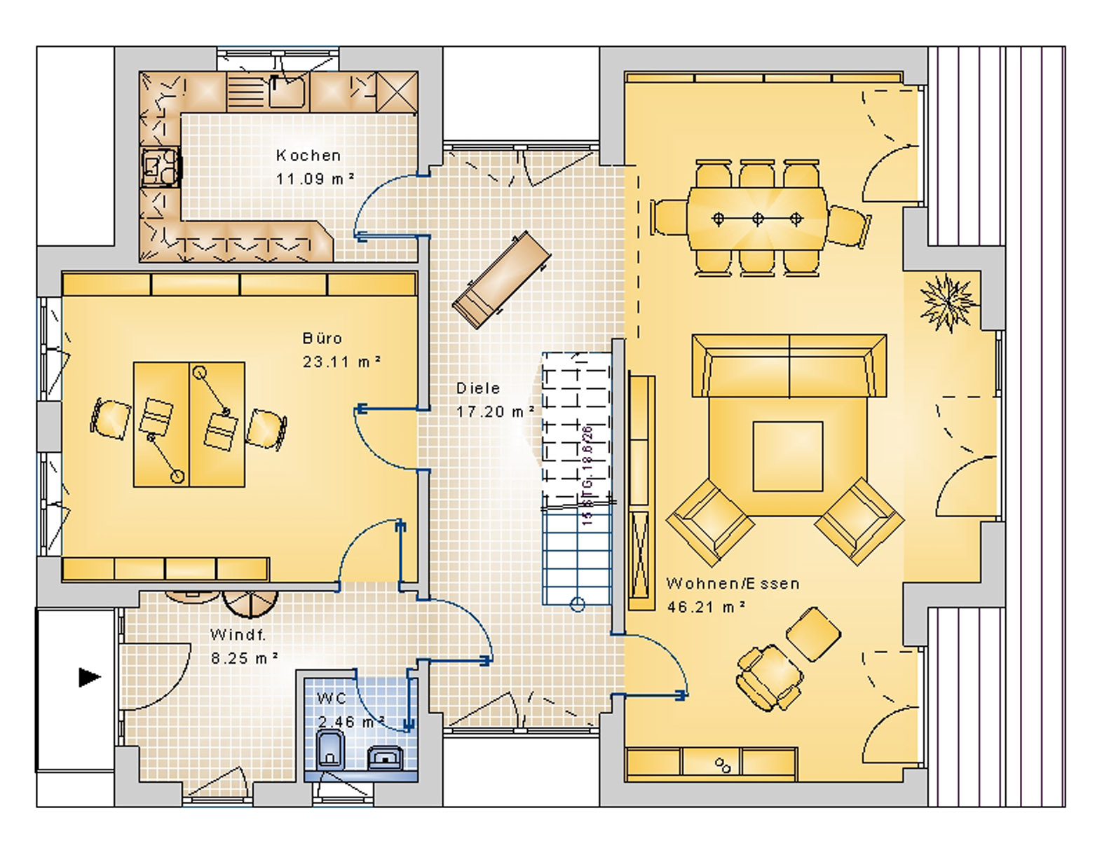 Stadtvilla 221 m² EG