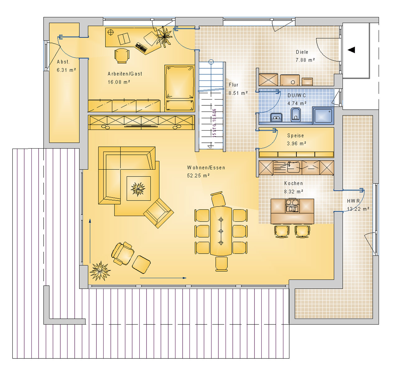 Stadtvilla 259 m² EG