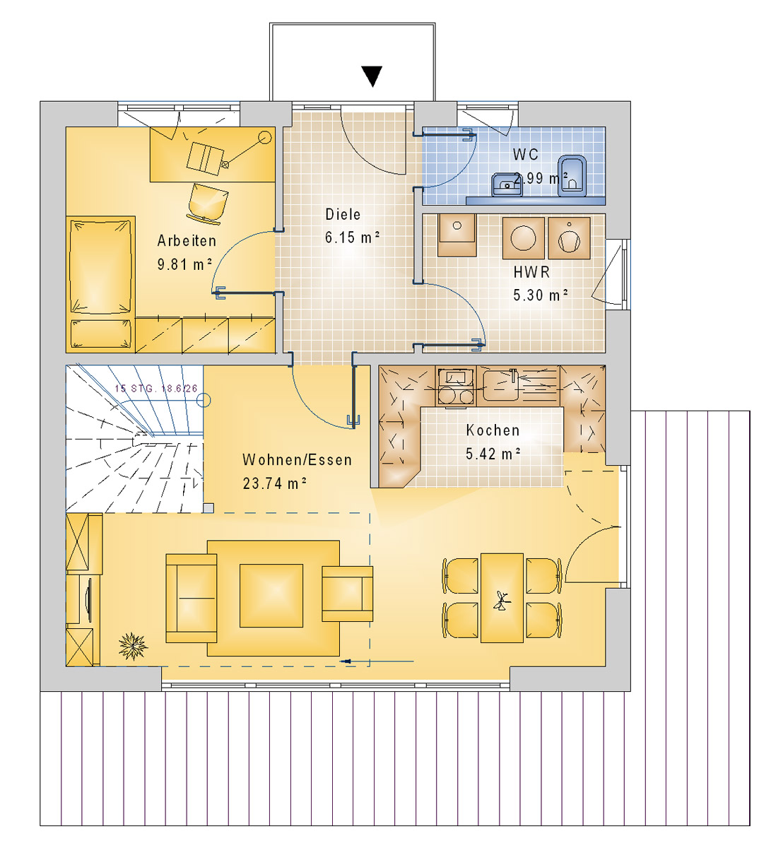 Stadtvilla 99 m² EG