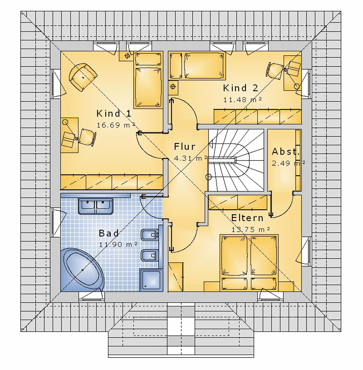 Staffelhaus 142 m² DG