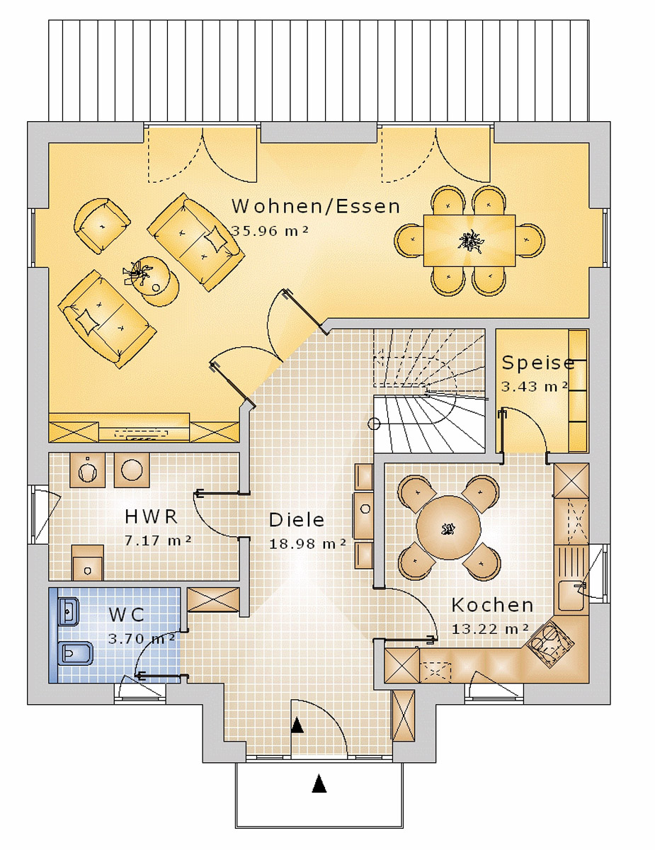 Staffelhaus 142 m² EG