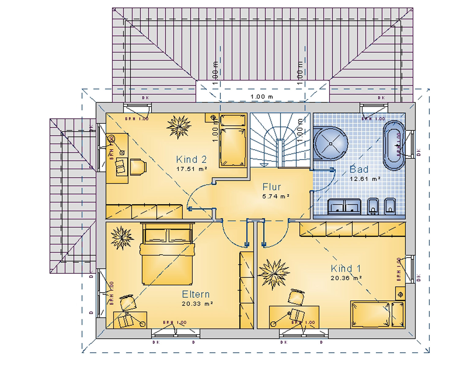 Staffelhaus 159 m² DG