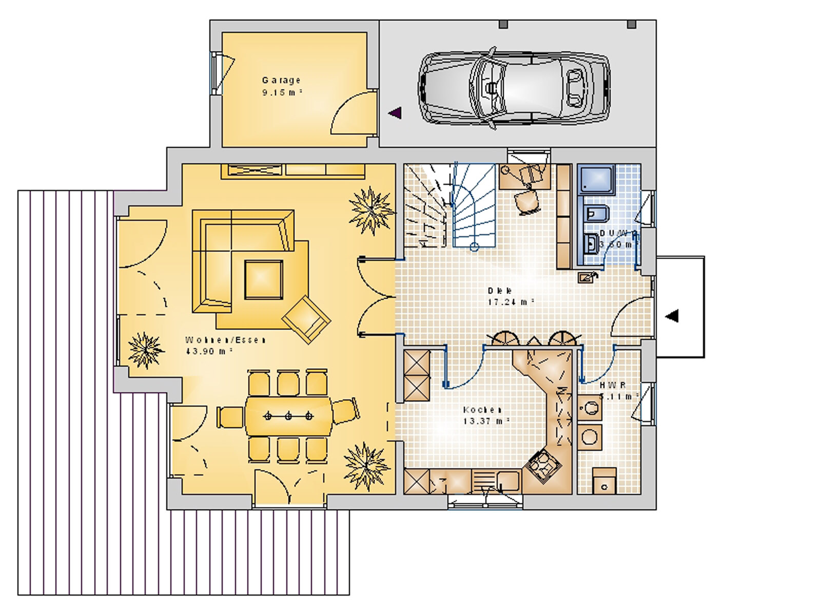 Staffelhaus 159 m² EG