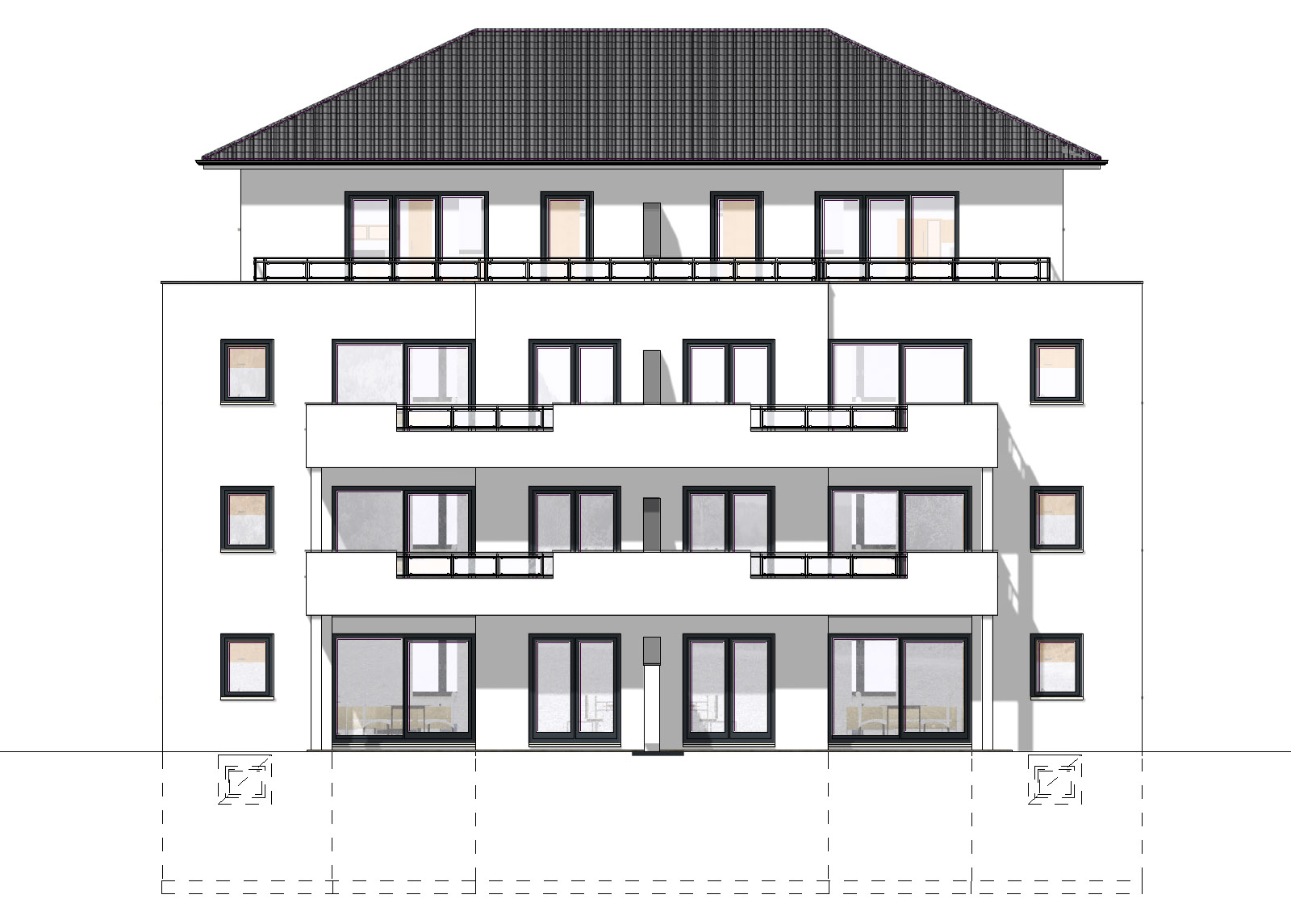 Wohnanlage mit 8 Wohnungen Ansicht 3