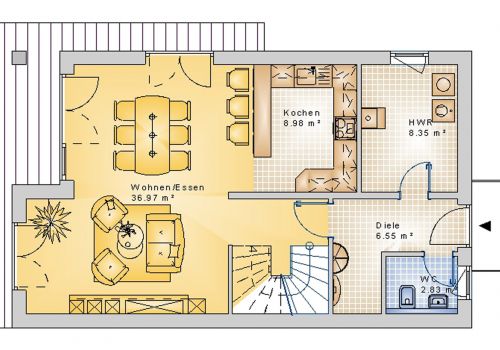 Bauhaus 129 m² EG