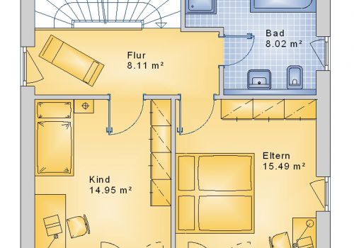 Bauhaus 93 m² EG