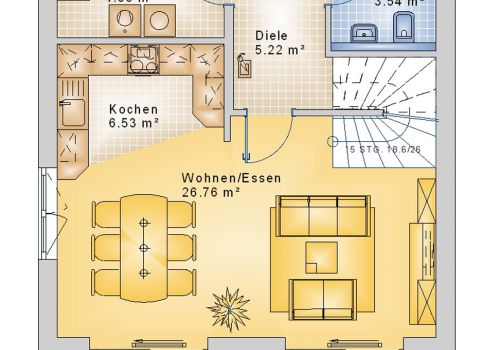 Bauhaus 93 m² DG