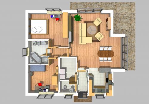 Bungalow 105 m² EG 3D