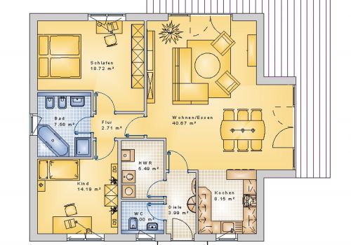 Bungalow 105 m² EG