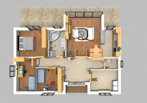 Bungalow 112 m² EG 3D