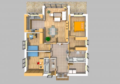 Bungalow 113 m² EG 3D