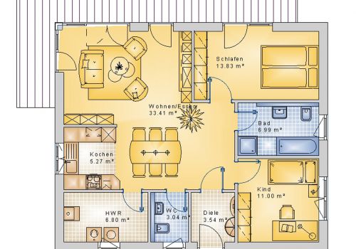 Bungalow 84 m² EG