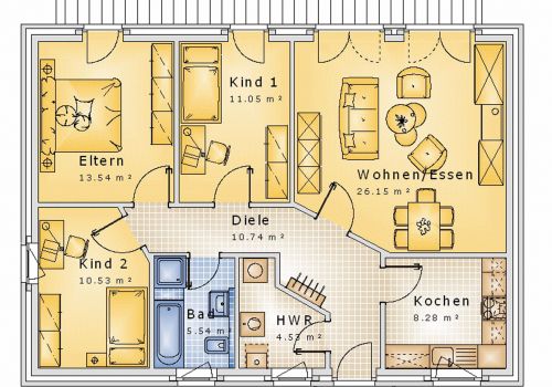 Bungalow 89 m² EG