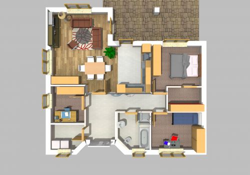 Bungalow 91 m² EG 3D