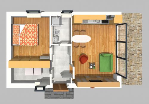 Bungalow 42 m² EG 3D