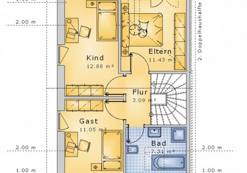 Doppelhaus 85 m² DG