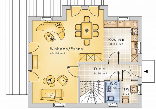 Giebelhaus 124 m² EG