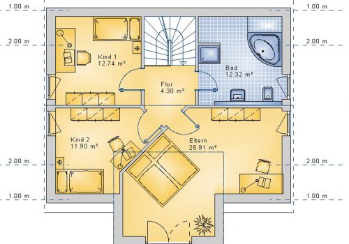 Giebelhaus 130 m² DG
