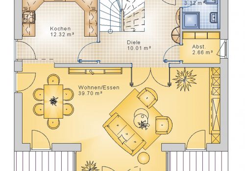 Giebelhaus 130 m² EG