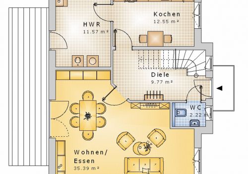 Giebelhaus 133 m² EG