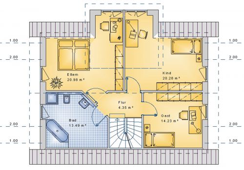 Giebelhaus 135 m² DG