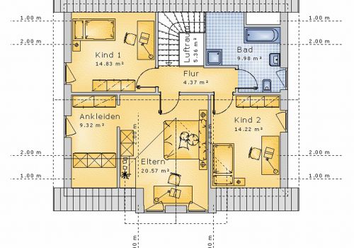 Giebelhaus 136 m² DG