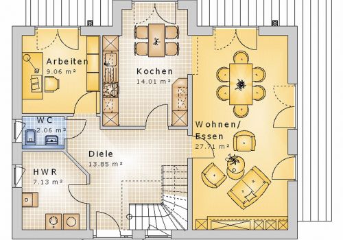Giebelhaus 136 m² EG