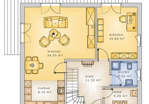 Giebelhaus 137 m² EG