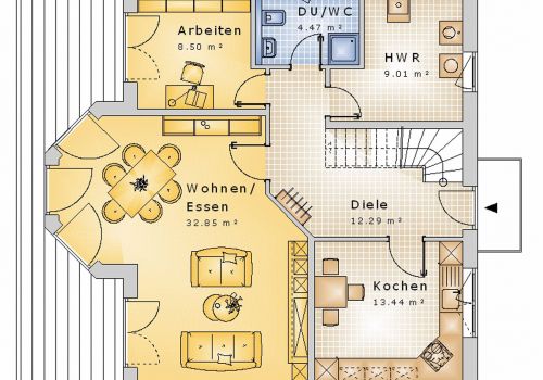 Giebelhaus 146 m² EG