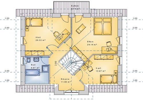 Giebelhaus 153 m² DG
