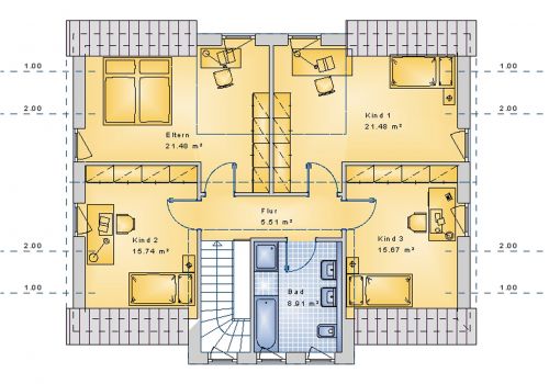 Giebelhaus 160 m² DG