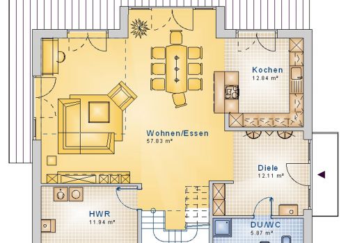 Giebelhaus 180 m² EG